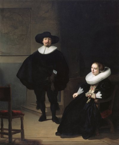 A Lady and Gentleman in Black by Rembrandt van Rijn